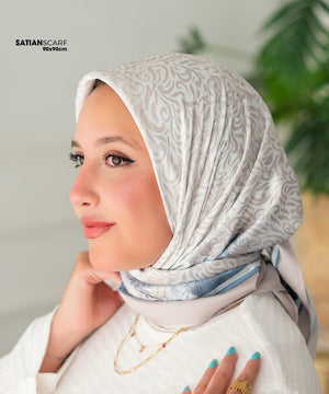 Square Satin Printed Scarf – Designs - Pattern 29 – SSP29