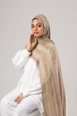 Linen Thailand Scarf – Colors - Sand Beige