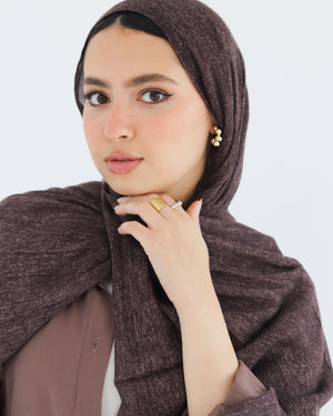Airy Linen Hijab – Chocolate