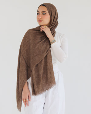 Airy Linen Hijab – Cafe
