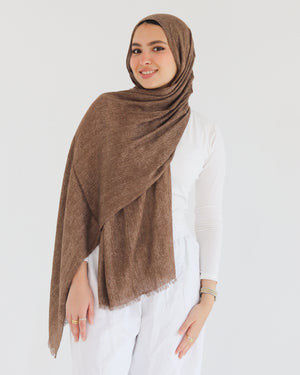 Airy Linen Hijab – Cafe