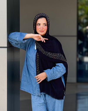 Twist of Lines Hijab – Designs - Design 12 – Twist 12
