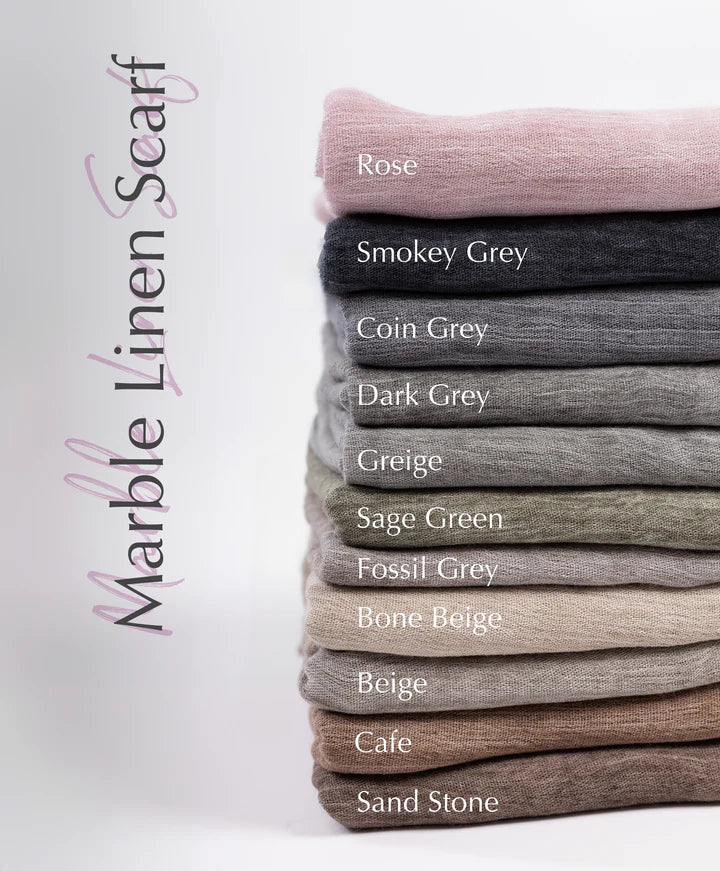 Marble Linen Scarf