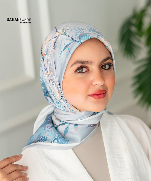 Square Satin Printed Scarf
