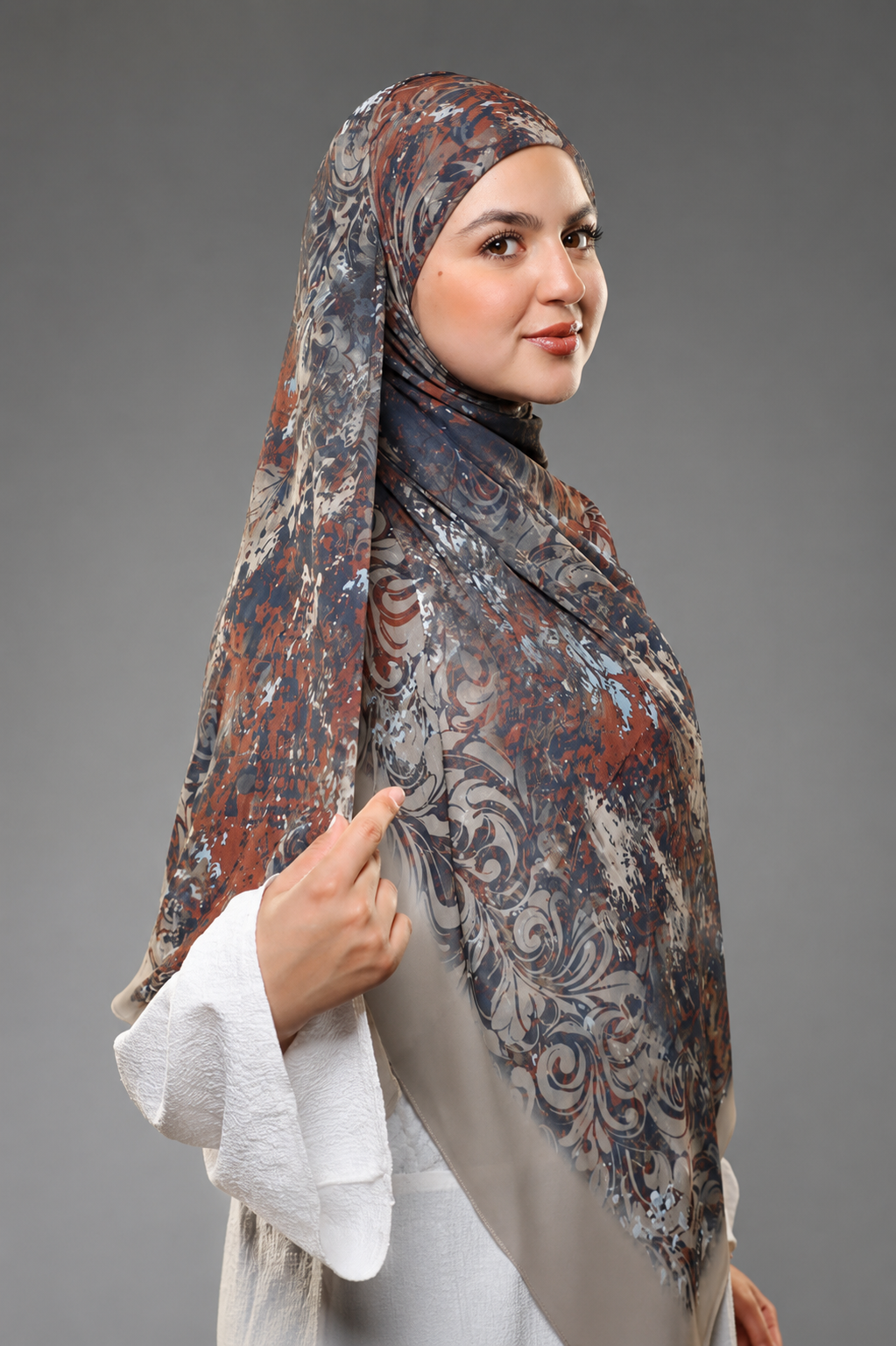 Khimar Malaysian Chiffon Printed DM1112