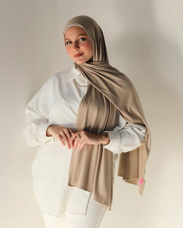 Light Brown Cotton Lycra Pure