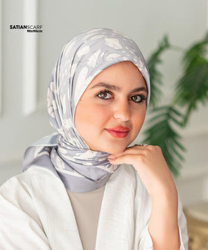 Square Satin Printed Scarf – Designs - Pattern 21 – SSP21