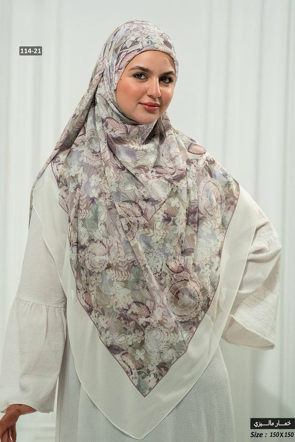Khimar Malaysian Chiffon Printed