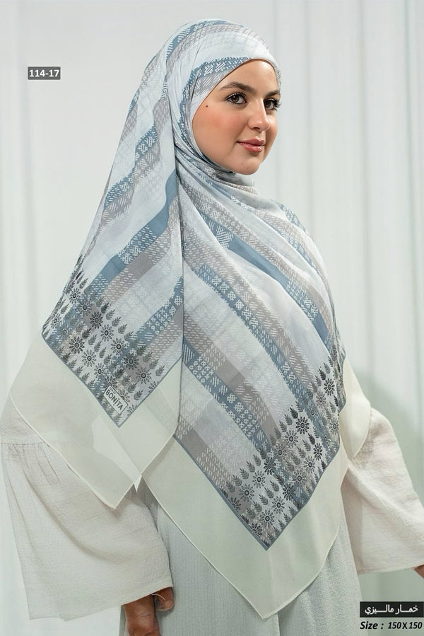 Khimar Malaysian Chiffon Printed