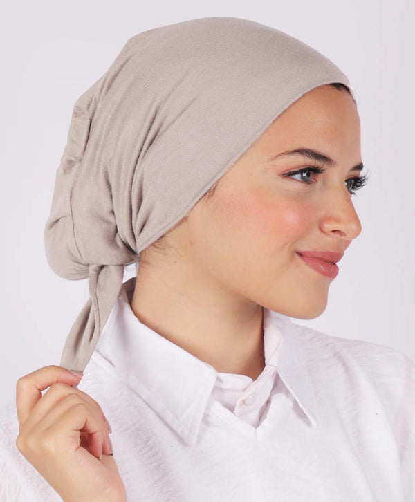 Cotton Cap With Tie-Back