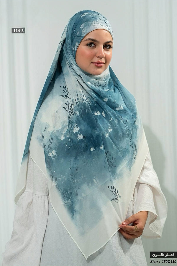 Khimar Malaysian Chiffon Printed