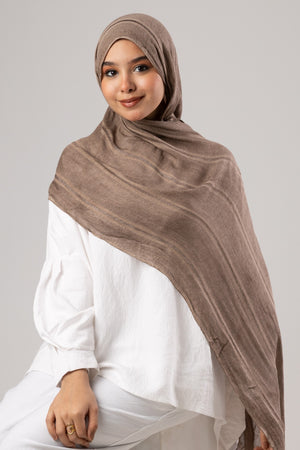 Linen Thailand Scarf – Colors - Cocoa Taupe