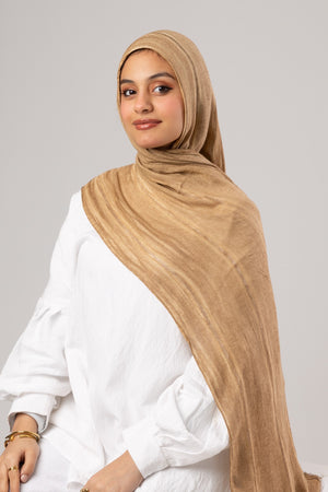 Linen Thailand Scarf – Colors - Camel