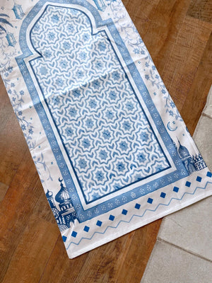 Pocket Prayer Mat – Bleu Blanc