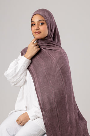 Linen Thailand Scarf – Colors - Plum
