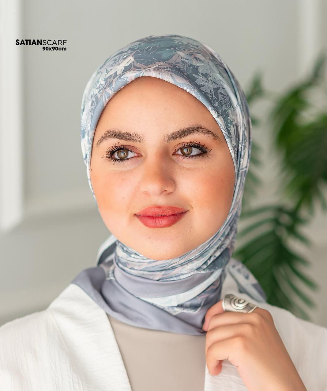 Square Satin Printed Scarf – Designs - Pattern 17 – SSP17