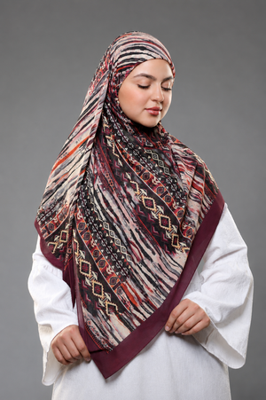 Khimar Malaysian Chiffon Printed DM1115