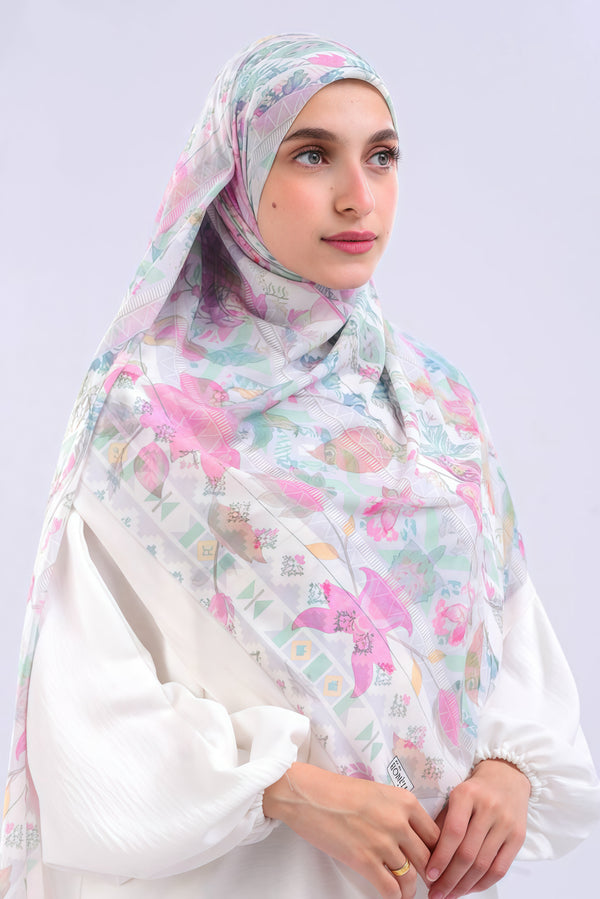 Khimar Malaysian Chiffon Printed