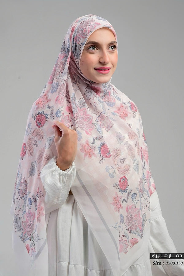 Khimar Malaysian Chiffon Printed