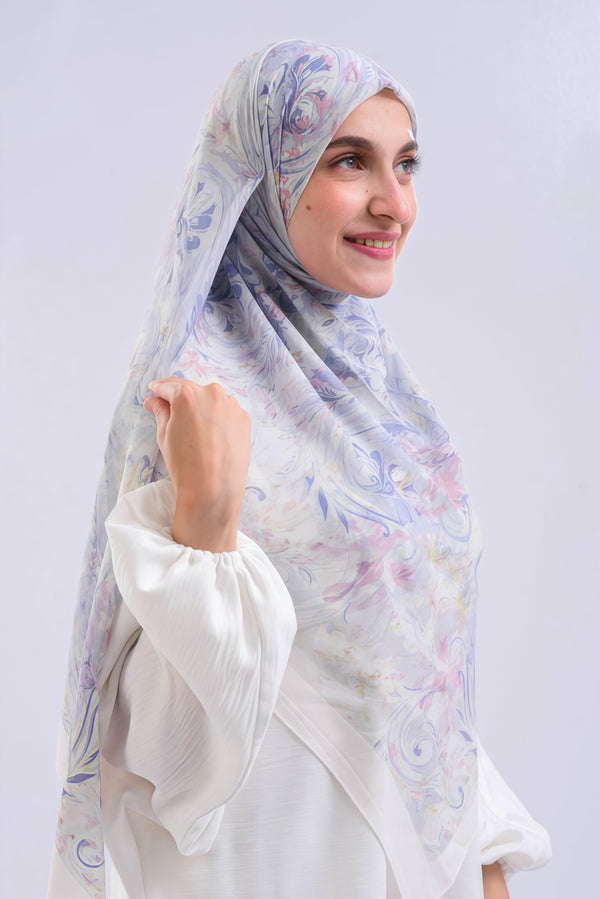 Khimar Malaysian Chiffon Printed