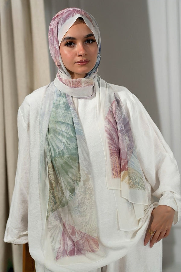 Digital chiffon scarf
