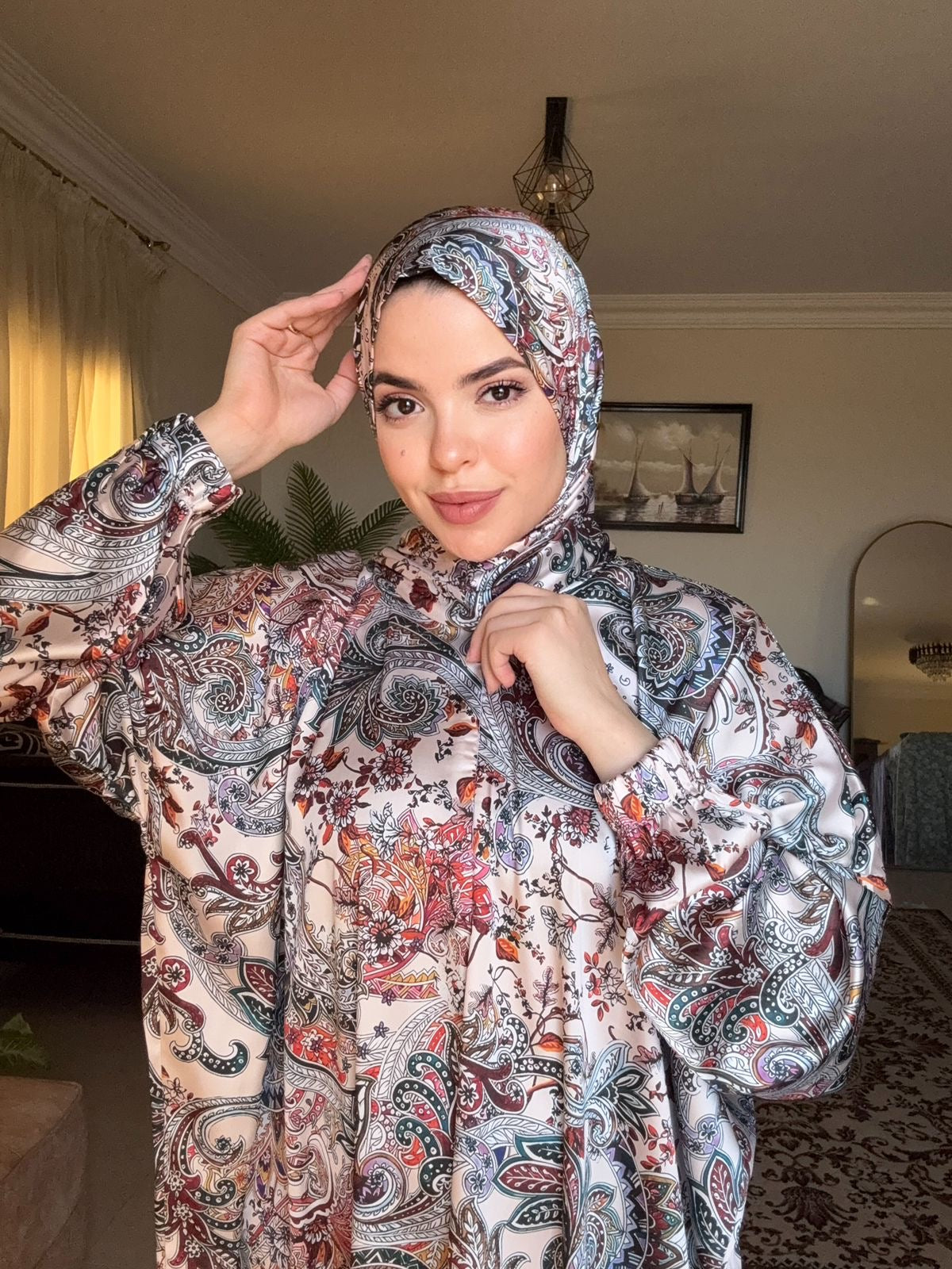 Satin Isdal – Patterns - Multicolor Paisley – 2226