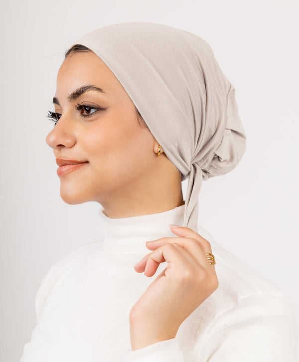 Cotton Cap With Tie-Back