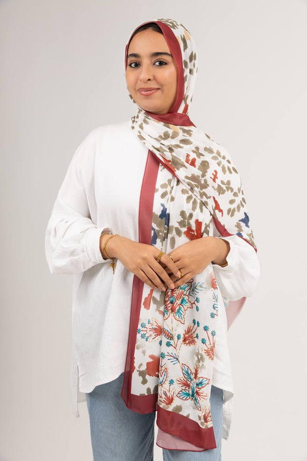 Digital chiffon scarf