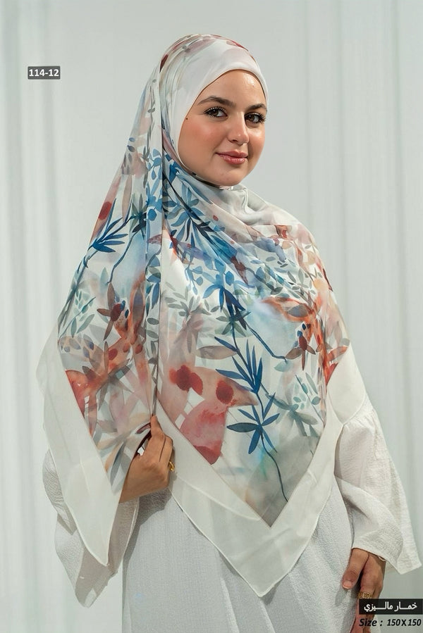 Khimar Malaysian Chiffon Printed