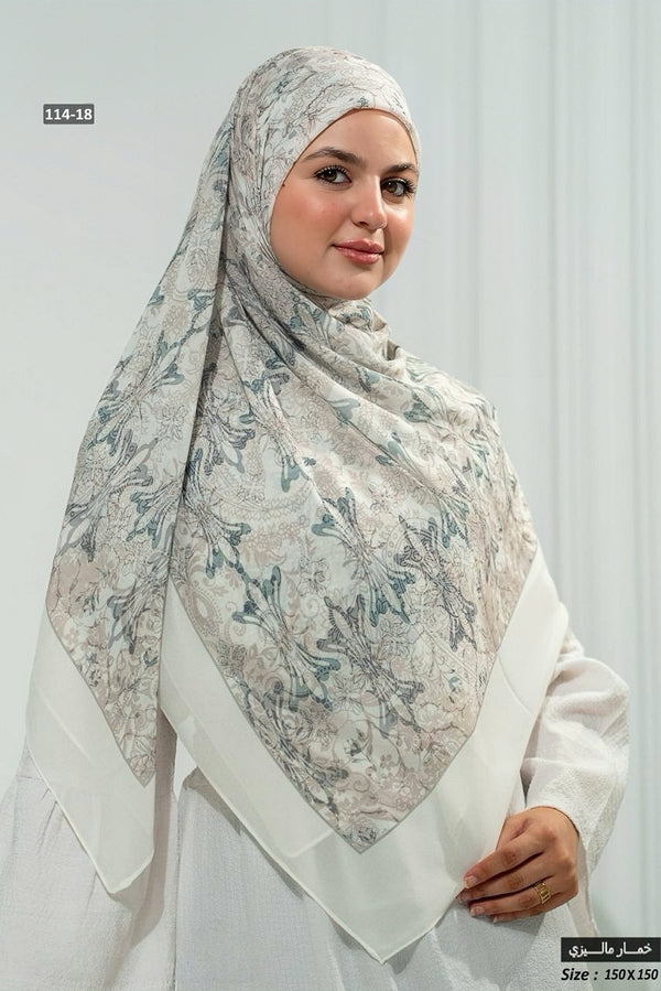 Khimar Malaysian Chiffon Printed