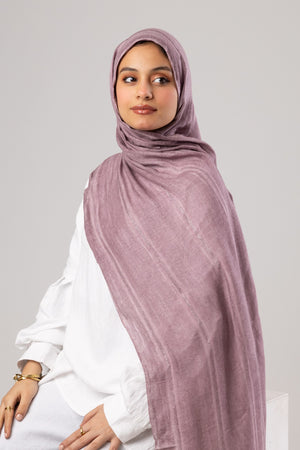 Linen Thailand Scarf – Colors - Dusty Mauve