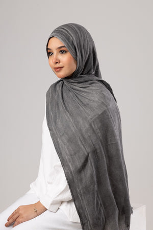 Linen Thailand Scarf – Colors - Graphite