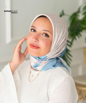 Square Satin Printed Scarf – Designs - Pattern 10 – SSP10