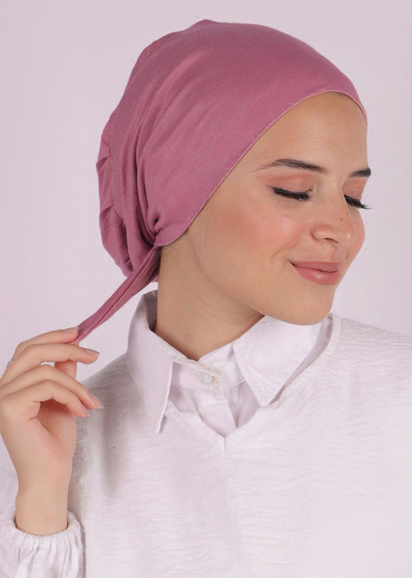 Cotton Cap With Tie-Back