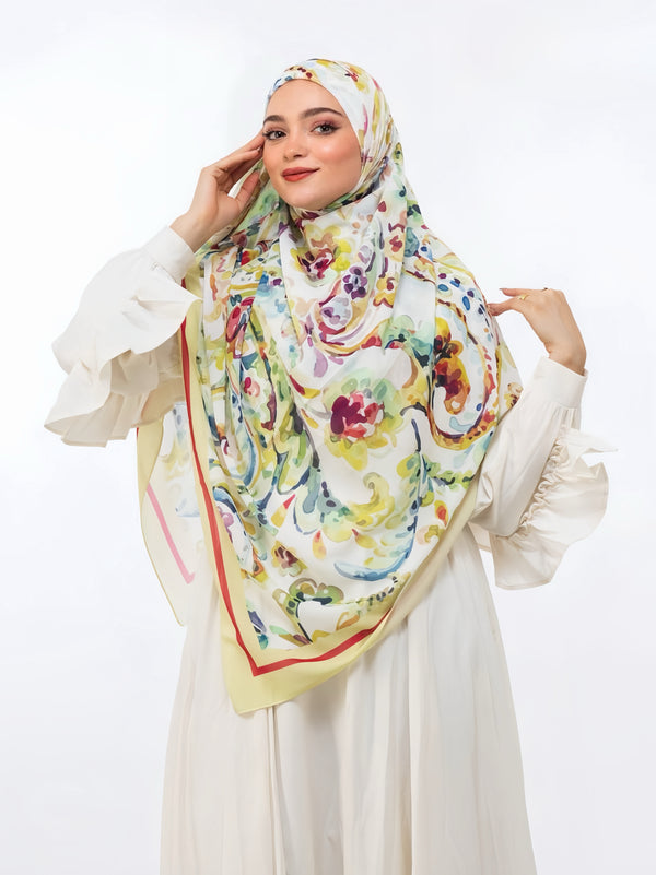 Khimar Malaysian Chiffon Printed