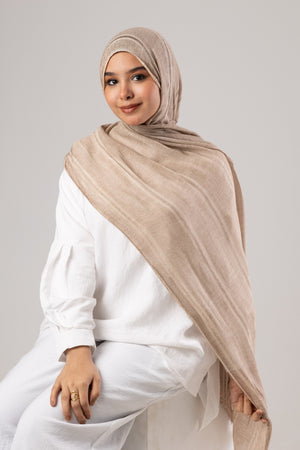 Linen Thailand Scarf – Colors - Nude Beige