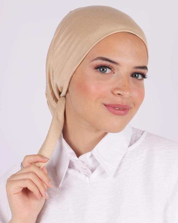 Cotton Cap With Tie-Back