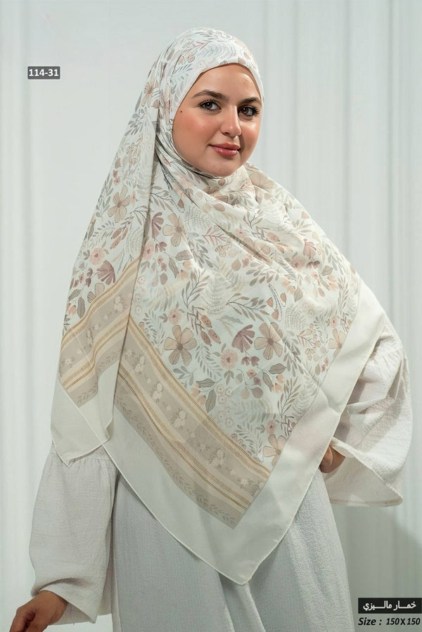 Khimar Malaysian Chiffon Printed