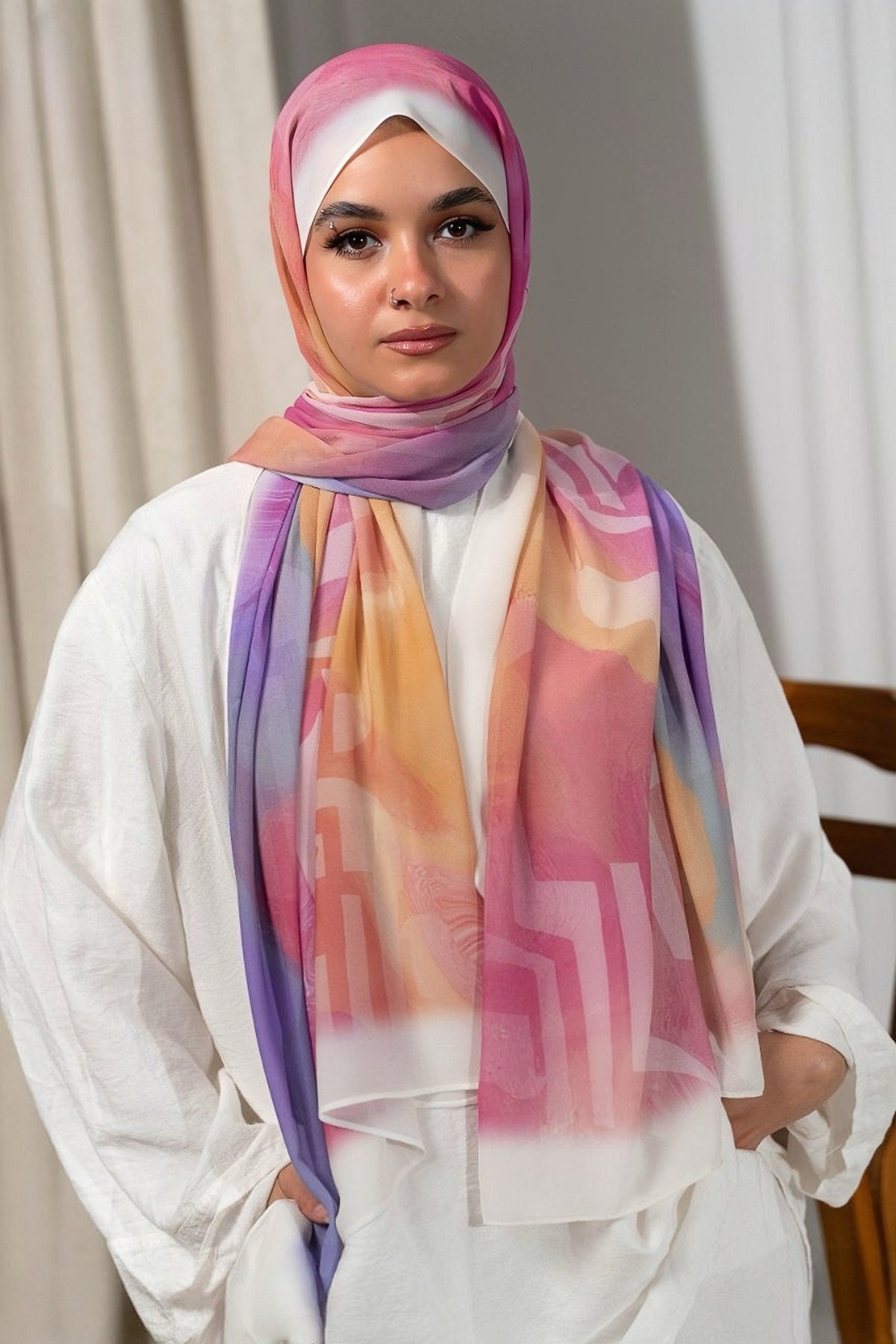 Digital Chiffon Scarf DS4182