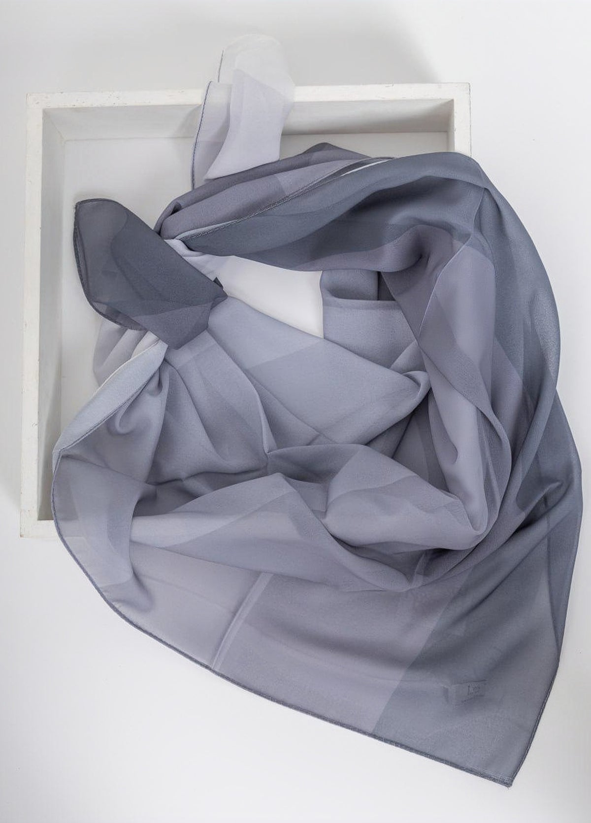 PRINTED SQUARE CHIFFON SCARF