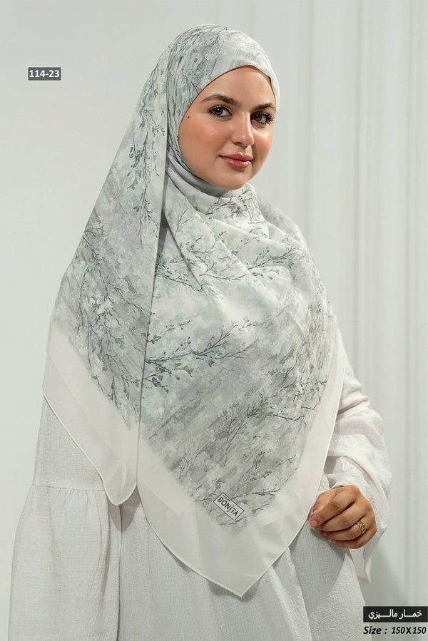 Khimar Malaysian Chiffon Printed