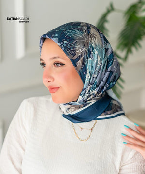 Square Satin Printed Scarf – Designs - Pattern 22 – SSP22