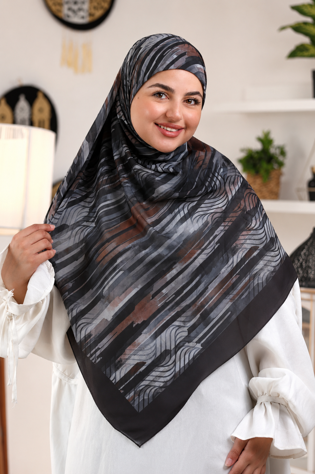 Khimar Malaysian Chiffon Printed DM1138