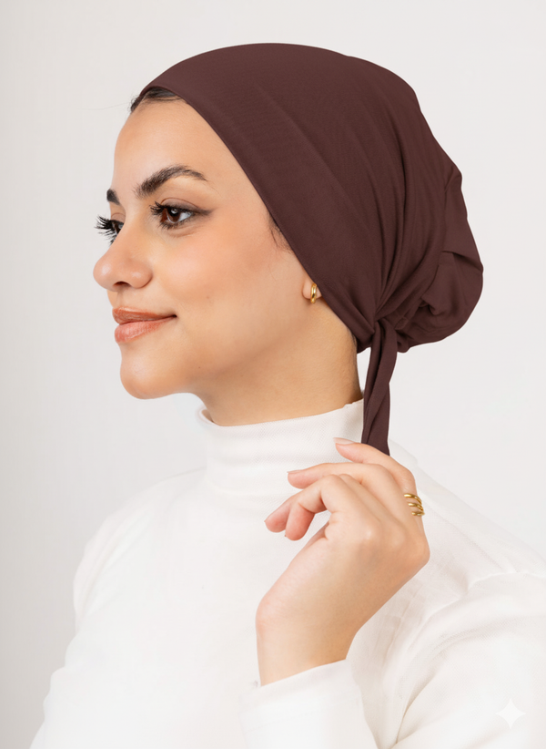 Cotton Cap With Tie-Back