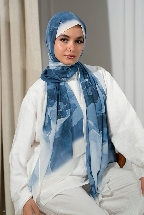 Digital chiffon scarf