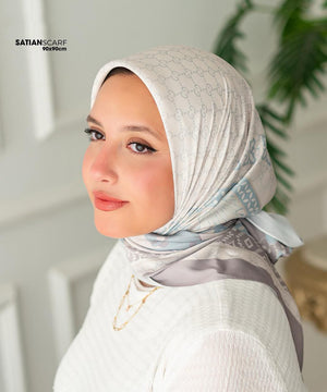 Square Satin Printed Scarf – Designs - Pattern 04 – SSP4