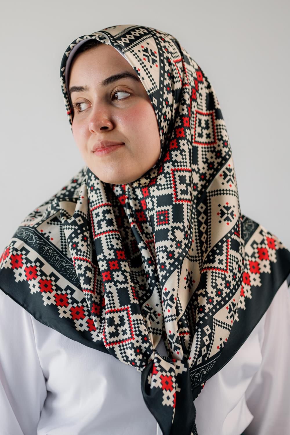Satin Printed Scarf – Designs - Pattern 01 – SI1001