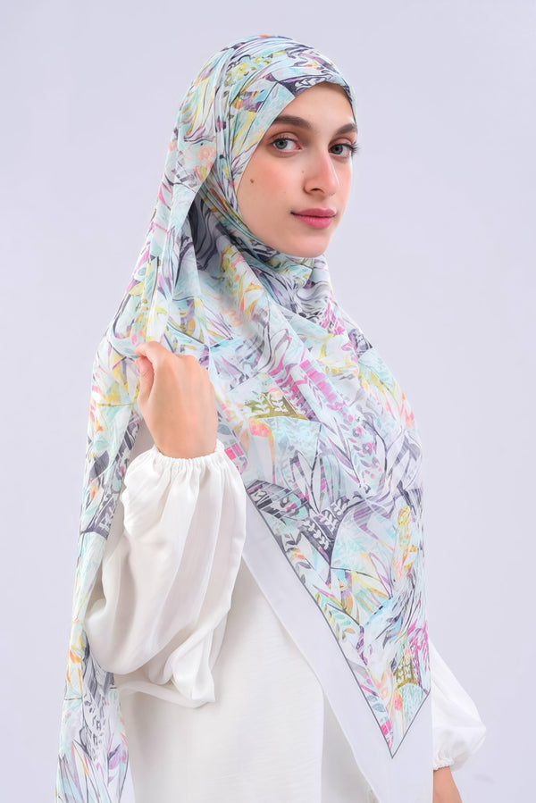 Khimar Malaysian Chiffon Printed