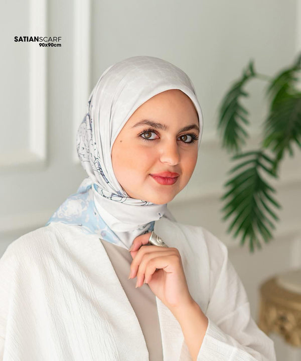 Square Satin Printed Scarf