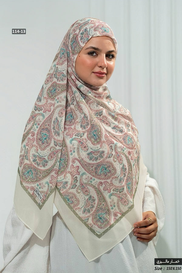 Khimar Malaysian Chiffon Printed